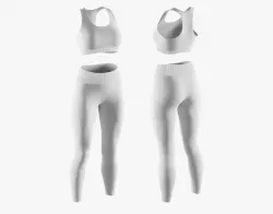 leggings sports bra 3D model