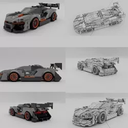 Lego Speed Champions McLaren Senna Low-poly 3D model