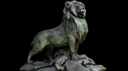 Lion De Nubie et sa proie - 4 LOD Low-poly 3D model
