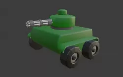 Low Poly Tank Low-poly 3D model