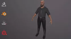 Lowpoly 3D Game Ready Rigged Character Low-poly 3D model