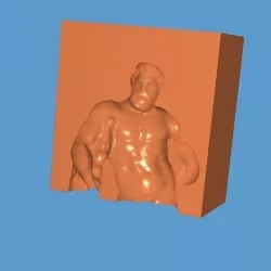 MakeIT Hercules 2 Piece Back and Front 3D Model Bust Mold 3D model