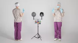 Male doctor with surgical gloves and medical mask 241 Low-poly 3D model
