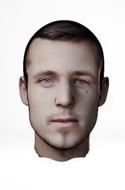 Male Face Model 3D model