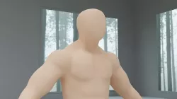 Male torso 3D model