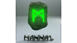 Mannaz Viking rune 3D model