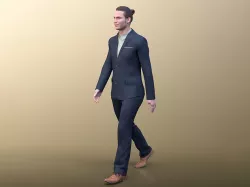 Marcel 20010-02 - Animated Elegant Man Walking 3D model