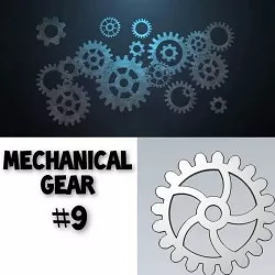 Mechanical Gear Wheel For Engineering Work 3D model