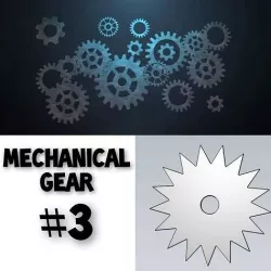 Mechanical Gear Wheel For Engineering Work 3D model