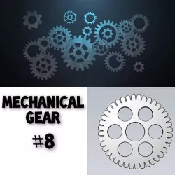 Mechanical Gear Wheel For Engineering Work 3D model