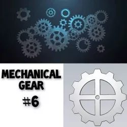 Mechanical Gear Wheel For Engineering Work 3D model