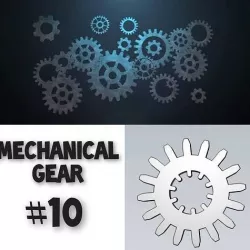 Mechanical Gear Wheel For Engineering Work 3D model
