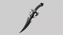 Medieval Dagger 01 Dark - Fantasy Character Weapon Low-poly 3D model