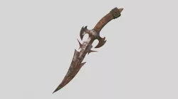 Medieval Dagger 04 Destroyed - Fantasy Character Weapon Low-poly 3D model