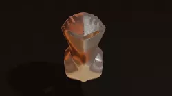 medieval frog helmet Low-poly 3D model