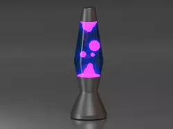 Metallic lava lamp Astro Low-poly 3D model