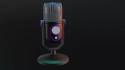 Microphone Low-poly 3D model