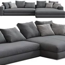Minotti Hamilton Sofa Chaise Longue 3D model