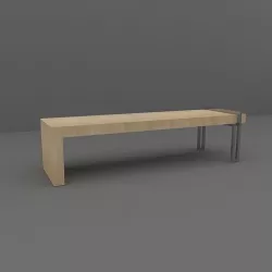 Modern Bench  Low-poly 3D model