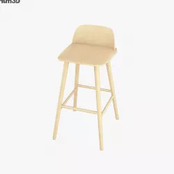 Muuto Nerd Bar Stool 3D model