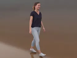 Nadin 20001-02 - Animated Woman Walking 3D model