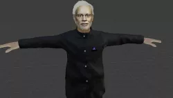 Narendra Modi 3D model Low-poly 3D model