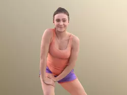 Nelly 10741 - Athletic Woman Stretching Low-poly 3D model