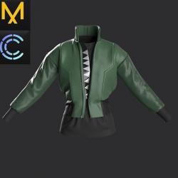 Biker Jacket model for CLO 3d and Marvelous Designer 3D model