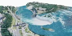Niagara Falls close view Low-poly 3D model
