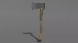 One hand used axe Low Poly  Low-poly 3D model