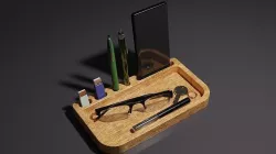 Phone Keys Pen Holder 5 - CNC Files for Wood 3D model