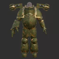 plague marine with power fist Low-poly 3D model