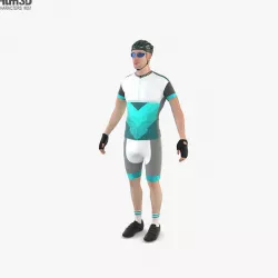 Racing Cyclist 3D model