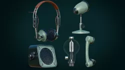 Radio station equipment 3D model