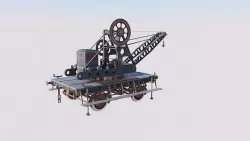 Railroad Crane 3D model