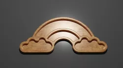 Rainbow Tray - CNC Files  for Wood 3D model