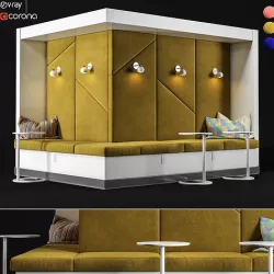 Restaurant And Office Lobi Seating-1 3D model