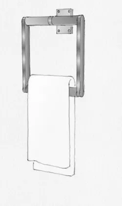 Restoration Hardware Lambeth Knurled Towel Ring 3D model