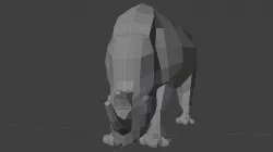 rhino low poly Low-poly 3D model