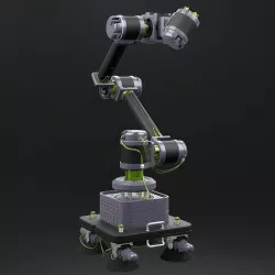 Robot arm prosthesis manipulator  with suction cup base 3D model