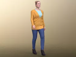 Rocio 20009-02 - Animated Casual Woman Walking 3D model