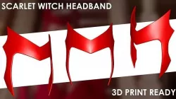 Scarlet Witch Wanda vision Head band 3D Print ready Low-poly 3D model