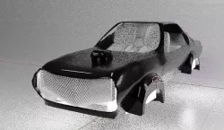 Sci fi Car Low-poly 3D model