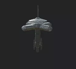 Sci-fi Tower Low-poly 3D model