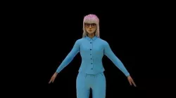 secretary 3D model