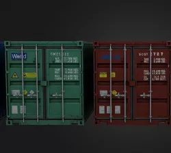 Shipping Container - 40 feet 3D model