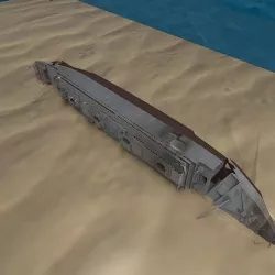 Shipwerck Low-poly 3D model
