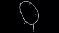 Silver Moon Sickle Charm Bracelet Low-poly 3D model