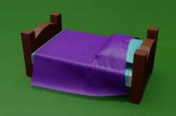 Simple Bed 3D model