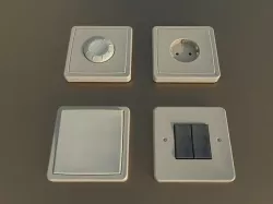 Socket Switches Low-poly 3D model